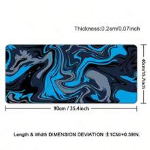 Alas Mouse Gaming Biru Ukuran Besar XXL Strata Liquid Desk Mat Alas Mouse Gaming Karet Anti Selip Alas Keyboard Komputer Alas Mouse Besar untuk Gamer, Alas Mouse Gaming Ukuran Besar, Cocok Sebagai Hadiah Ulang Tahun dan Liburan - View 12