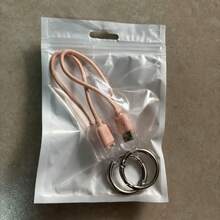 手錶用便攜式鑰匙圈充電線，磁吸快充數據線附掛繩，Type-C，連接穩定，即插即用 - 粉色 - 查看 10