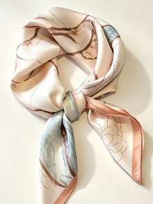1pc Spring/Summer Paisley Print 70cm Square Scarf Shawl Neck Scarf - Multicolor - View 1