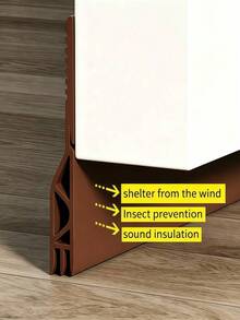 1Pc Self Adhesive Door Bottom Sealing Strip Weather Stripping Windproof Dustproof Insect Proof Sound Insulation Gap Blocker Easy To Install Seal Strip For Doors Windows Home Use - Multicolor - View 5