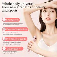 2-In-1 Women's Electric Shaver - Wet & Dry Epilator For Bikini, Eyebrows, Face, Legs And Underarms - Portable Bikini Trimmer - Rechargeable Cordless - Smooth & Efficient Shaving Experience - Multicolor - View 7