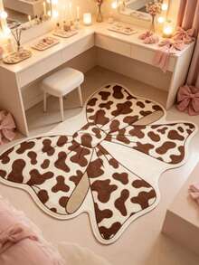 1pc Pink Bow Pattern Floor Mat, Decorative Carpet, Bedroom Decor, Small Rug, Carpet, Home Decor, Living Room Carpet, Small Living Room Rug, Bedroom Rug, Living Room Home Decor, Outdoor Rug, Washable Carpet - Multicolor 11 - View 3