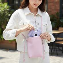 1pc PU Leather Drawstring Camera Pouch For Fujifilm Instax Mini 13/12/11/9/8, Soft Portable PU Leather Storage Drawstring Bag, Dust‑Proof Protective Camera Sleeve For Instant Camera - View 6