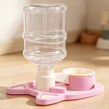 Dispenser Air Gravitasi Bahan ABS Baru untuk Kucing, dengan Tangki Air Transparan yang Dapat Dilepas, Mulut Mangkuk Kompak, dan Alas Terbuka. - 1L - View 11