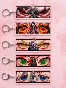 1pc/5pcs Gachiakuta Themed Acrylic Keychains, Featuring Cool Character Eye Close-Up Background And Full Body Illustration Design, Fashionable Bag Charm, Suitable For Back To School, Gift For Anime Fans, Exquisite Collection, All Seasons - Multicolor - View 5