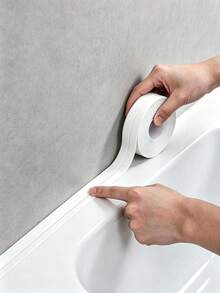 1 Roll Waterproof And Mildew-Proof Toilet Sealing Tape, Kitchen And Bathroom Self-Adhesive Sealing Strip, Bathroom Moisture-Proof, Kitchen Sink Decorative Joint Sticker - White - View 7