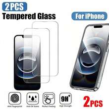 XINHONGYU 2片裝全螢幕鋼化玻璃螢幕保護貼，全面螢幕保護，適用於 iPhone 17、17 Pro Max、17 Pro、17Ari、16、15、14、13、12、11 Pro Max、XS、X、XR、6、7、8、16、15、14 Plus、12、13 Mini 及其他機型。透明保護膜，耐刮防指紋，適合日常、辦公室和居家使用的必備手機螢幕保護貼。 - 無色 - 查看 43