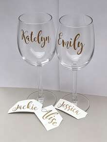 1/5/10pcs Customized UV Transfer Stickers, Space Category Text Customization, Arrangement Node Labeling Production, Decorative Glassware Adhesion Sealing, Soft Decoration Gift Box Appearance Modification, Indoor Scene Decoration Arrangement - Multicolor - View 3