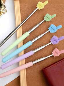 5pcs Telescopic Pointer Sticks For Classroom, Telescopic Pointer, Suitable For Teachers, Telescopic Finger Pointer, Telescopic Reading Supplies, Birthday Gift - Multi-color - View 4