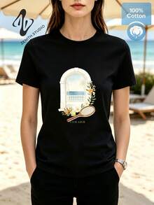 Women T-Shirts - Black - View 1
