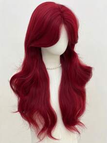 30 Inch Long Golden Wavy Wig Natural Loose Curly Synthetic Wig With Bangs For Women Daily Party Use - Multicolor - View 12