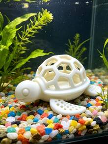1件海龜造型魚缸躲藏洞穴，水族箱遮蔽裝飾品，適合蝦類繁殖躲藏休息造景魚缸裝飾 - 歡樂水族 - 查看 3