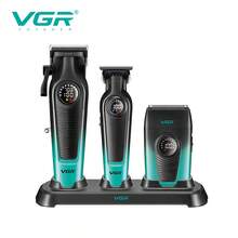 VGR Professional Hair Clipper Digital Display 3-In-1 Hair Clipper & Trimmer Electric Shaver Cordless Hair Clipper For Men V-196 S3/V-196+996 - Multicolor - View 20
