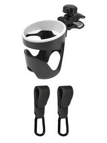 1pc Universal Cup Holder, Tool-Free Quick Installation, 360° Rotating, Stroller/Bicycle/Wheelchair Beverage Cup Holder - Multicolor - View 12