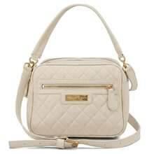Bolsa Feminina em Couro Matelassê - Off white - Visão 1