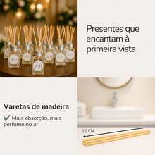 Kit 30 Frascos de Vidro 30ml Com tampa Para Aromatizador / Difusor + Varetas Lembrancinha - Prata - Visão 4