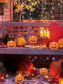 Bộ 6 xô nhựa mini hình bí ngô Halloween có tay cầm, xô Trick or Treat Halloween họa tiết vạc, ma và đầu lâu, phù hợp làm quà tặng tiệc Halloween và trang trí Ngày Lễ Người Chết - Nhiều màu - Xem 8