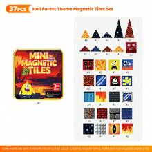 Cartoon Pattern Magnetic Building Blocks Set, 3D Magnetic Tiles Puzzle Toy For Kids, Early Education Educational Toy To Develop Spatial Imagination, Parent-Child Interactive Tabletop Game, Fun Desktop Decoration, Suitable For Children, Teenagers And Adults, Surprise Collectible Gift Box, Ideal Birthday, Holiday And Party Gift For Boys And Girls - Multicolor - View 16