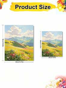 1pc Oil Painting By Numbers Kit, Landscape Theme DIY Art & Craft, Home Wall Decor, Canvas Oil Painting Decoration, Holiday Gift Includes Paintbrushes And Paints. - Sets - View 8