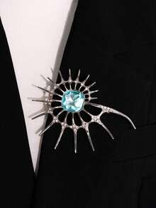 Luxury Asymmetrical Punk Hip Hop Gothic Vortex Abstract Metal Brooch Lapel Pin For Coat Jacket Bag Dress Decoration - Multicolor - View 3