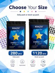 280/1120PCS Star-Shaped Acne Patches, Waterproof & Sweat-Resistant, Day & Night Use, Scar Concealing, Seamless & Non-Caking, Gentle & Non-Irritating, Fresh & Skin-Friendly - View 2
