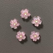 5/10/15pcs Pink Cherry Blossom Fridge Magnets Home Decor Art Accessories Magnetic Whiteboard Message Stickers - Pink - View 9