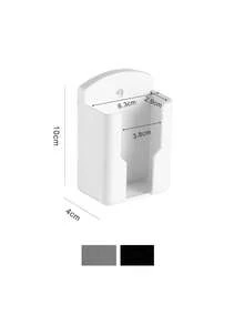 1pc Remote Control Holder (Diamond Style), Wall-Mounted Phone Holder And Storage Rack, Bedroom Self-Adhesive Storage Box, Plastic Charging Stand And Remote Control Holder, Air Conditioner Remote Control Wall-Mounted Storage Box, Silicone Wall-Mounted Remote Control Holder Organizer, No Drilling, Odorless, Durable TV And Air Conditioner Remote Control Rack - Multicolor - View 8