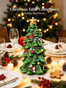 1pc Lucky Christmas Tree Music Box Ornament, Desktop Decoration, Suitable For Christmas, Winter, Home, Wedding Decor, Jewelry Storage Box, Party Decor, Valentine's Day, Birthday And Christmas Room Decoration. Christmas - Multiple Styles - View 3