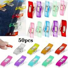 50/100pcs Colorful Sewing Clips, Plastic Clips Set, Gift, Multi-Functional Plastic Sewing Clips, Suitable For Sewing, Patchwork, Hemming, Crochet, Multi-Color, Binding And DIY Crafts - Multiple Styles - View 13