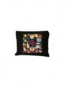 Large-Capacity, Retro-Style Tote Bag Featuring Stripes And Cute Letter Prints-Perfect For Women And An Excellent Gift Choice. - Multicolor - View 13