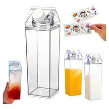 Garrafa Acrilico Plástico 500ml Suco Leite Agua Chá Geladeira - Transparente - Visão 2