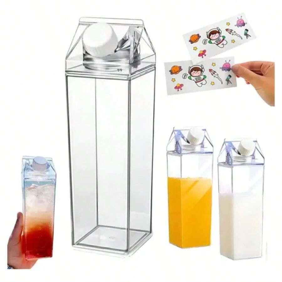 Garrafa Acrilico Plástico 500ml Suco Leite Agua Chá Geladeira