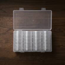 60 PCS Plastic Round Coin Storage Cases, 41mm Clear Coin Holders For Coin Collecting Organizer Supplies - A - View 7