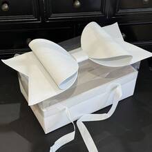 1pc Bow Decorative Gift Box Set, Suitable For Floral Packaging, With Handle & Ribbon, Plastic & Paper Material, For Wedding, Party, Birthday,Christmas, Valentine's Day Gift Wrapping - View 6