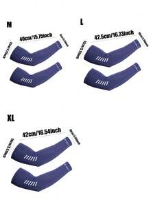 1 Pair Arm Sleeves / 1 Set Arm Sleeves + Mask Combo, Men's Cool Feeling Arm Sleeves, Lightweight Breathable Quick-Dry Elastic - Multicolor - View 11