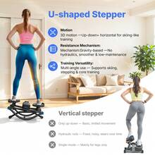 MERACH Upgraded Version Rocking Steppers For Exercise At Home,3D Motion Stair Stepper With Resistance Bands For Full Body Workout& Low-Impact Balance Board, 330 LBS Loading Capacity Exercise Equipment - Black-upgraded Version Rocking Stepper - View 7