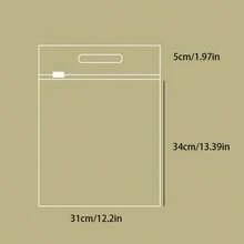 Handheld Window Non-Woven Fabric Zipper Bag, Shoe Storage Bag, Non-Woven Clothing Zipper Packaging Pouch, Clear Transparent Wardrobe Organizer, Durable Lightweight Portable Travel Garment Cover, Foldable Reusable Christmas Gift Storage Case - View 6