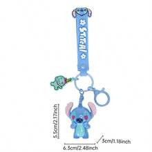 Mesuca Disney Stitch Character Keychain With Wrist Strap, Cute Character Pendant Decoration, Suitable For Backpack, Handbag, Car Keys, Multiple Styles Available, 1pc - View 6
