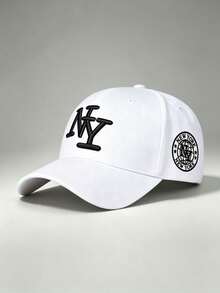 1pc Men Hats Letter NY Embroidered Side NY Printing Baseball Cap, Adjustable Hat,Great For Hiking, Social Gatherings, Travel, And Sun Protection - Multicolor - View 12