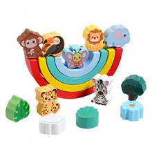 Rainbow Stacking Balance Blocks, Durable And Anti-Drop, Parent-Child Battle Game For Fine Motor Skills Development - Multicolor - View 7