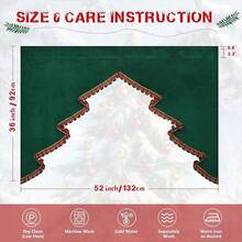 1 buah Tirai Kopi Pohon Natal American Christmas Hollow, Tirai Setengah Hijau Tua dengan Trim Kotak-kotak, Model Kantong Batang, Dekorasi Liburan Jendela Kecil Dapur, Tirai Pendek - MultiWarna - View 6
