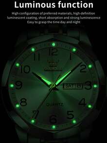 OLEVS 9970 Man Watch Fashion Rhombus Mirror Digital Dial Auto Date Week Waterproof Luminous Original Luxury Quartz Watch For Men - One Size Fits All - View 7