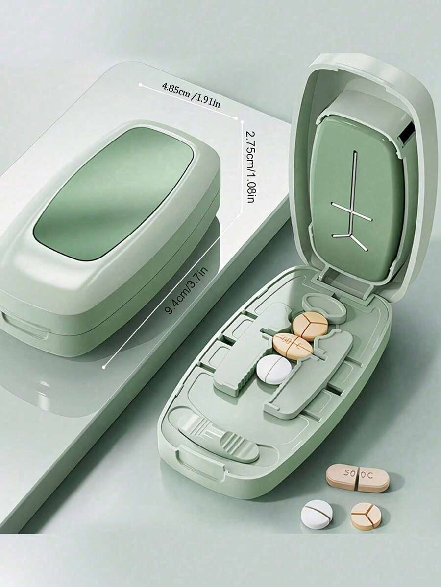 Portable Pill Box | 3 Colors Available, Multiple Sizes, Precise And Convenient, With Handy Pill Storage Box Design, Suitable For Daily Medication And Travel, Made Of Plastic Material, Perfect For Birthday Gift, Back To School Gift, Mother's Day Gift, Easter Gift - Multicolor - View 1