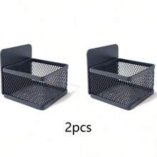 1pc Magnetic Tea Bag Holder, Metal Storage Organizer, Non-Food Contact Material, Kitchen Tea Bag, Coffee Capsule, Sauce Packet Storage Accessory - Black - View 10