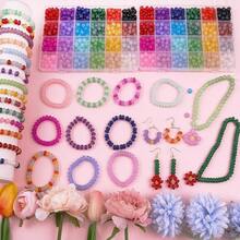 1200pcs Manik-Manik Rondelle 24 Warna untuk Pembuatan Perhiasan, 2 Kotak Manik-Manik Kaca Abacus Kristal 5x8mm untuk Gelang, Perlengkapan Pembuatan Gelang untuk Kerajinan DIY dan Hadiah - A - View 6