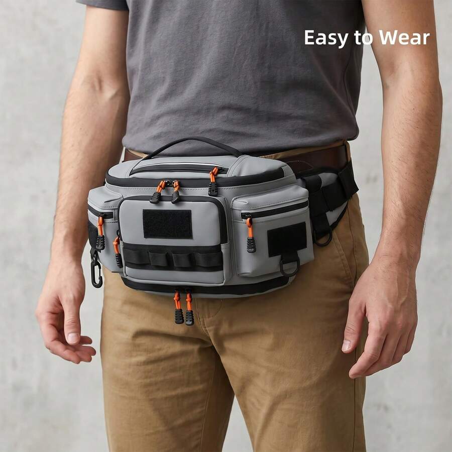 Tas Pinggang Pancing Umpan Multifungsi Kapasitas Besar, Desain Banyak Kantong, Tas Dada yang Dapat Diperluas, Cocok untuk Memancing Umpan, Mendaki Gunung di Luar Ruangan, Berkemah, dan Bepergian - MultiWarna - View 1