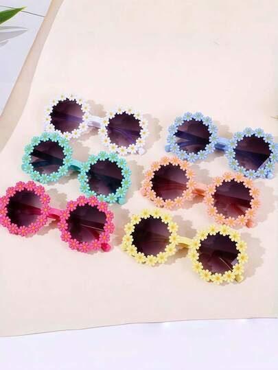 30/24/16/10 piezas Gafas de flor con pétalos de margarita, gafas de moda de papel con lámina dorada, recuerdos de fiesta para cabina fotográfica de Luau hawaiano