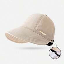 1pc Women's Straw Bucket Hat, Sun Protection Beach Hat For Travel, Fashionable Multi-Functional, Daily Wear, Holiday Gift - Wide Brim - View 6