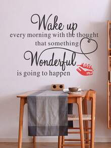 1pc Slogan Graphic Wall Sticker, Modern PVC Wall Decal For Home Decoration,Stickers,Wall Decal, Vinyl Decal For Home Decorations,Spring Decoration Items Refresh Your Home,Rama Decoration Stickers Gifts Birthday Graduation - Multicolor - View 4
