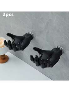 Creative Palm-Shaped Wall-Mounted Storage Rack, No-Drill Adhesive Hook, Can Hold Keys, Soap, Jewelry, Halloween Wall Decor Organizer, Small Item Storage, Suitable For Entryway And Bathroom, Halloween Gift - Multicolor - View 8